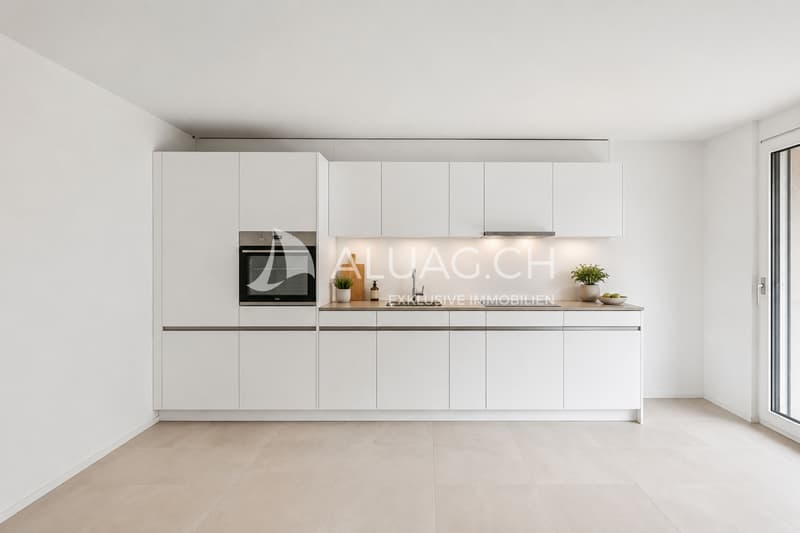Je nach Wohnung variieren die Ausführungen alle Küchen sind hochwertig, teils mit eleganter Kochinsel