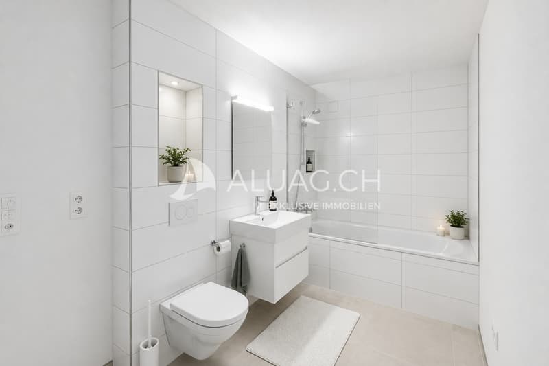 Einige Wohnungen verfügen über ein zusätzliches Bad oder eine Dusche