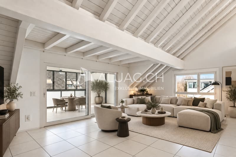 Loggia und Wohnzimmer vereinen sich zu einem wunderbaren Wohngefühl