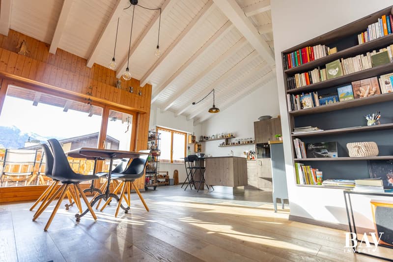 Charming semi-detached house with 3.5 rooms and panoramic views of the mountains (17)