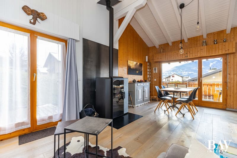 Charming semi-detached house with 3.5 rooms and panoramic views of the mountains (2)