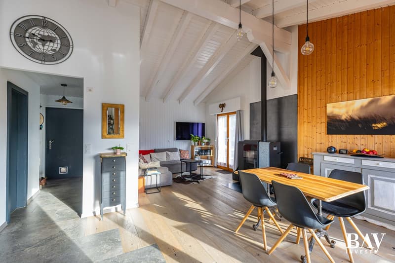 Charming semi-detached house with 3.5 rooms and panoramic views of the mountains (1)