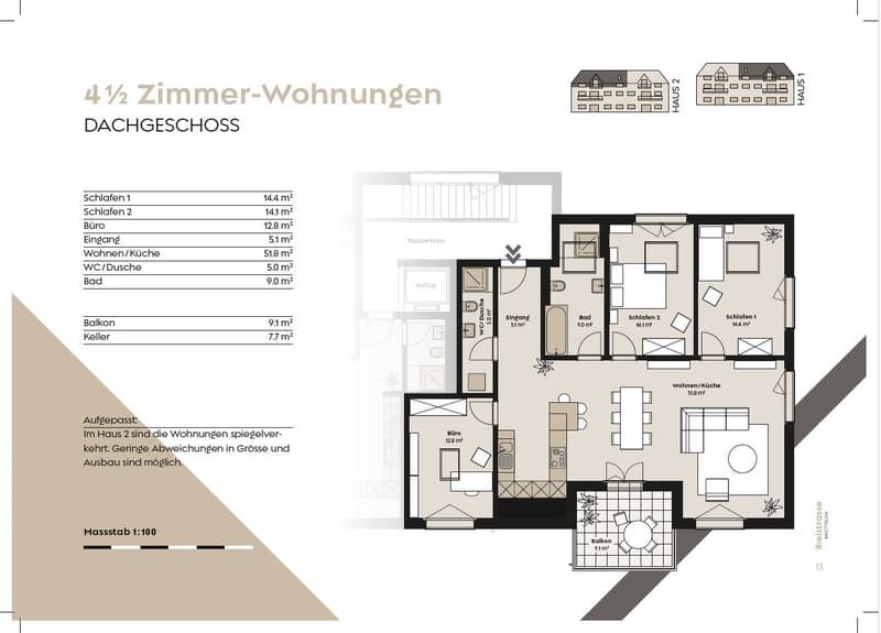 Charmante Neubau-4.5-Zimmer-Dachwohnung in Brüttelen (4)