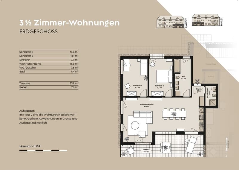 Appartement moderne de 3,5 pièces à Brüttelen – rez-de-chaussée avec balcon (7)