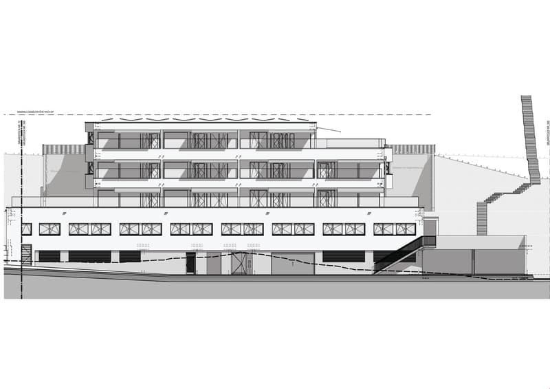 balconies, raised ground floor, stairs, multiple floors