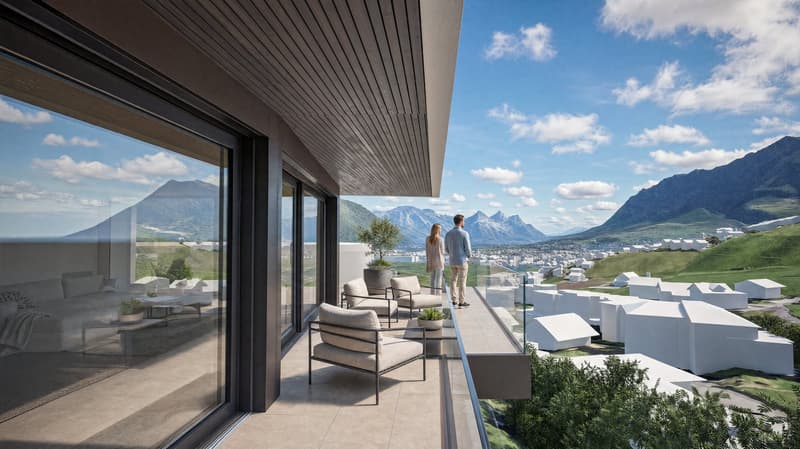 Grosszügiges Wohnen mit Weitsicht - 5½-Zimmer-Wohnung in Ennetmoos (3)