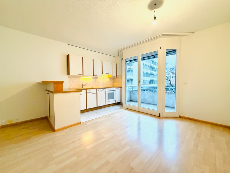 Küche + Wohnzimmer