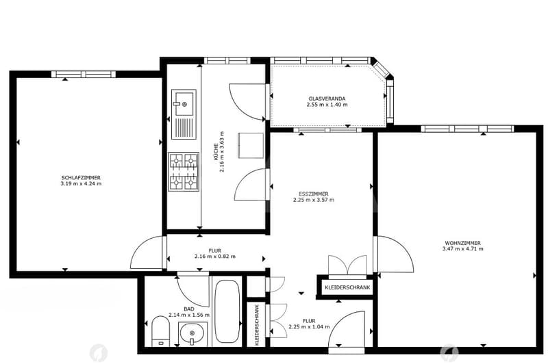 Helles und gemütliches Zuhause mit Balkon, 2.5 Zimmerwohnung (5)