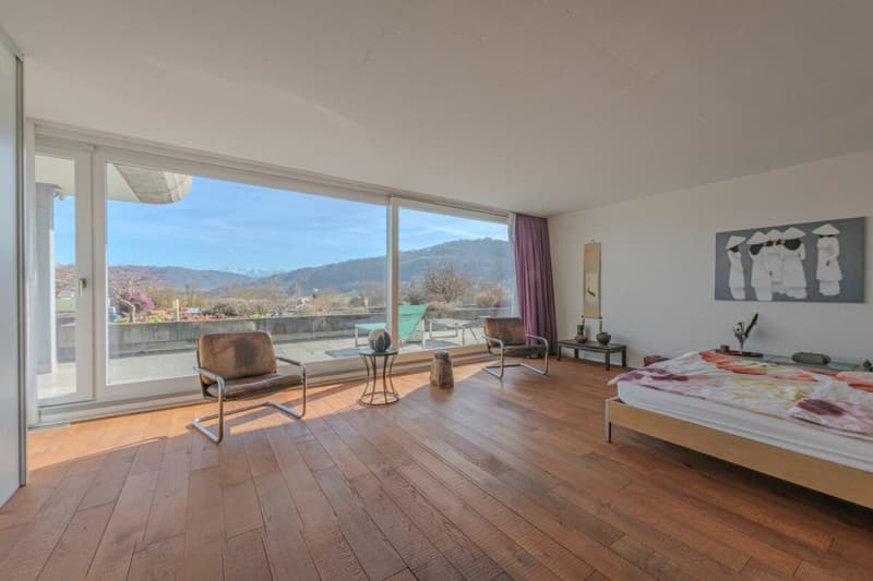 LARGE REAL ESTATE - Exclusive 5.5-room terrace house with panorama of Aaretal and Bernese Alps (8)
