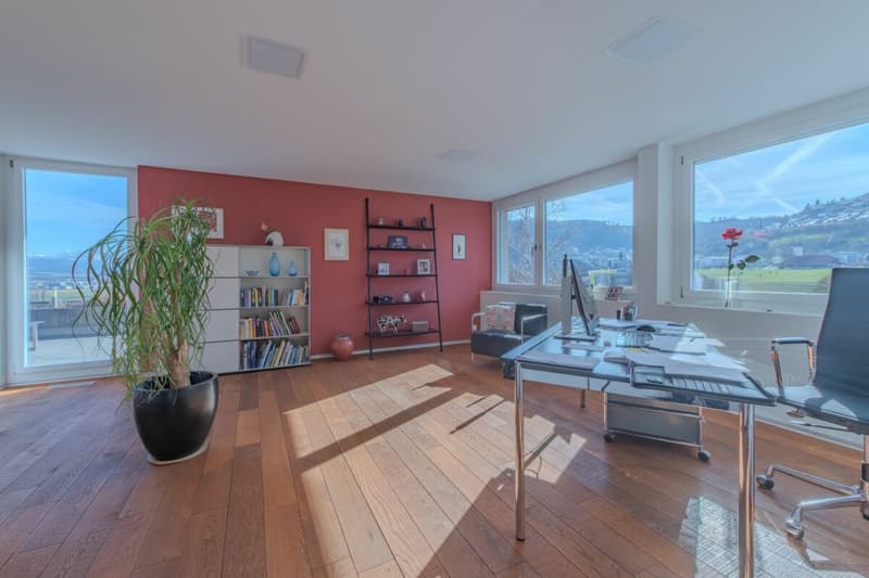 LARGE REAL ESTATE - Exclusive 5.5-room terrace house with panorama of Aaretal and Bernese Alps (9)