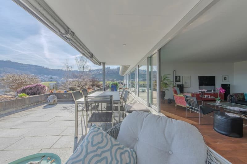 LARGE REAL ESTATE - Exclusive 5.5-room terrace house with panorama of Aaretal and Bernese Alps (2)