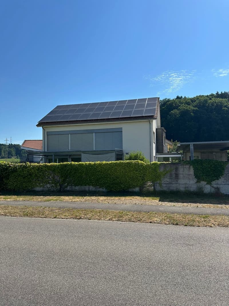 Strassenseite mit Solaranlage