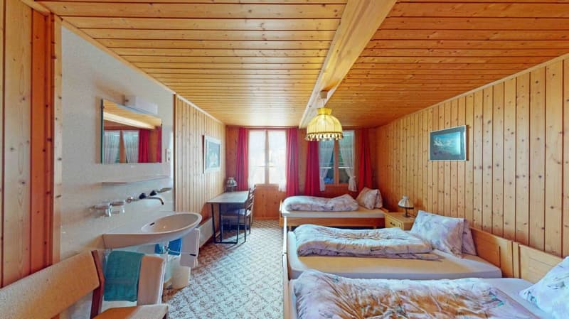 Hotel Pension Alpenrose with 2 restaurants and ski lift in Saxeten (10)