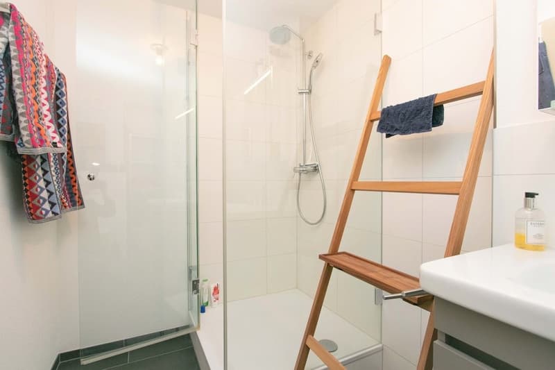 Nasszelle mit Dusche und WC