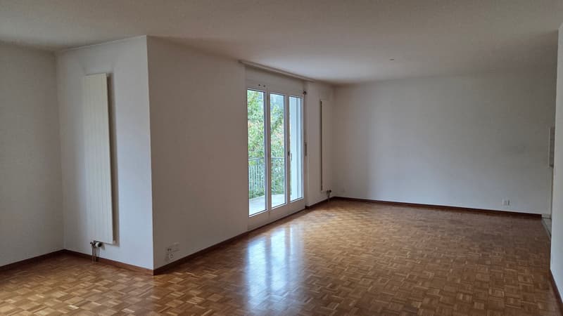 sliding doors, balcony, radiator, wooden floor