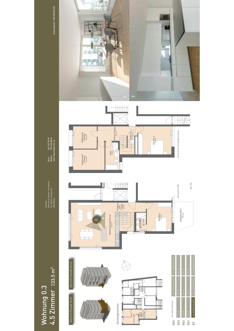 3 Floor Plan with details of rooms and their respective dimensions