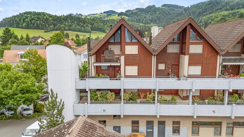 Appartement-maisonnette spacieux 5.5 pièces avec cheminée et vue panoramique (35)