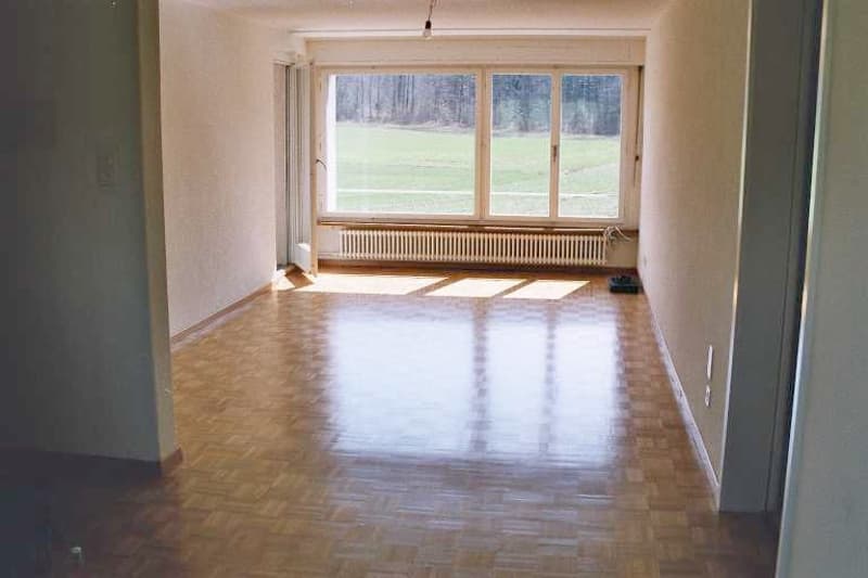 empty room, wooden floor, large windows, glass sliding doors