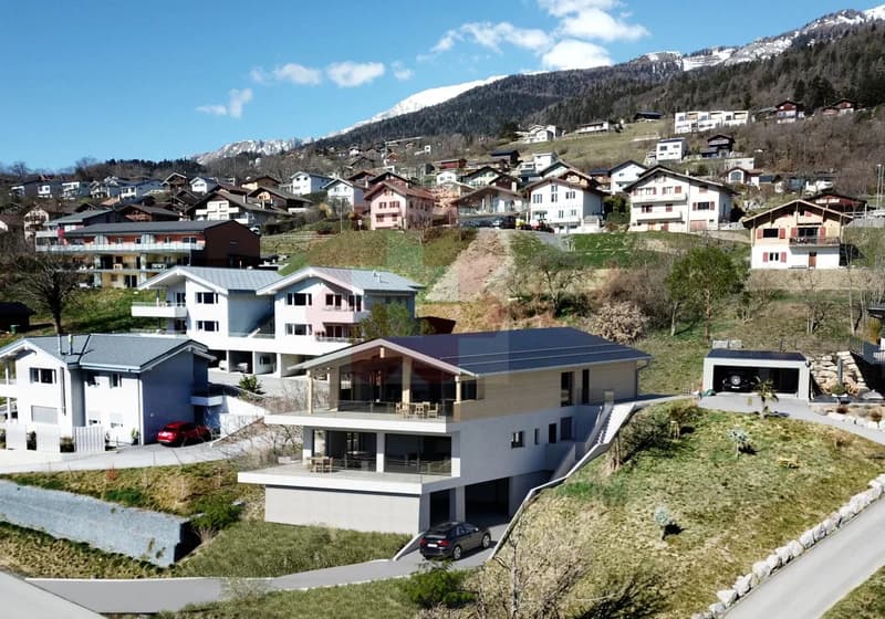 Magnificent 4.5-room attic apartment with large terrace and unobstructed view in Luc (Ayent) (2)