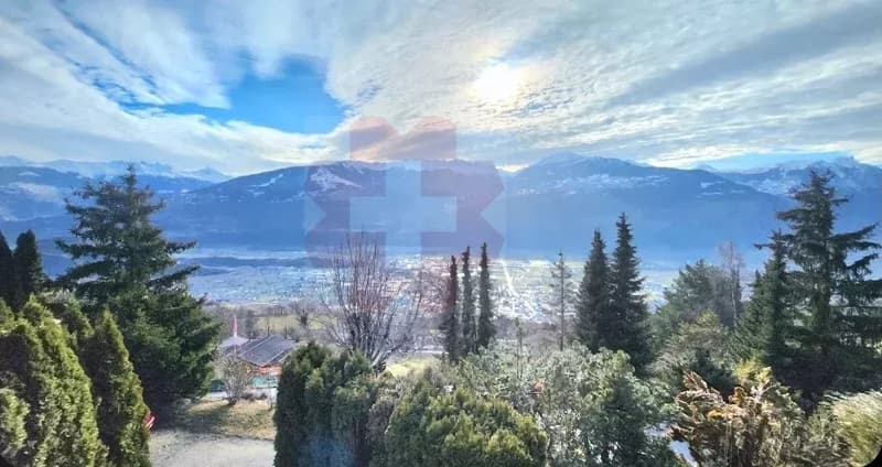 Magnifique chalet en madrier avec vue panoramique sur le Valais (2)