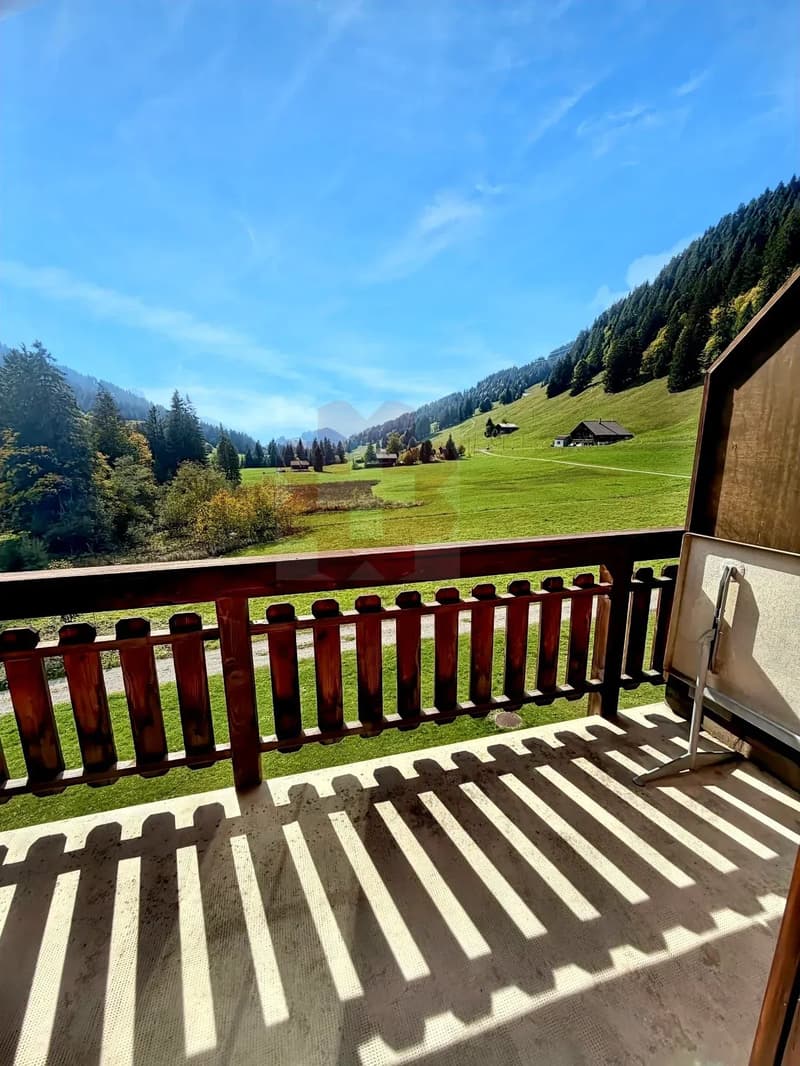 Charmant appartement 2.5 pièces en attique avec vue exceptionnelle Les Mosses (12)