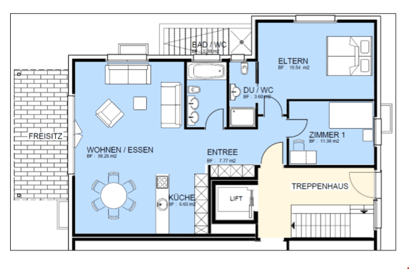 Appartement moderne 3.5 pièces avec terrasse (9)