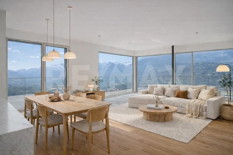 Penthouse neuf | 4.5p 128m² + terrasse panoramique 150m² sur 2 côtés Hauteurs de Sion (2)