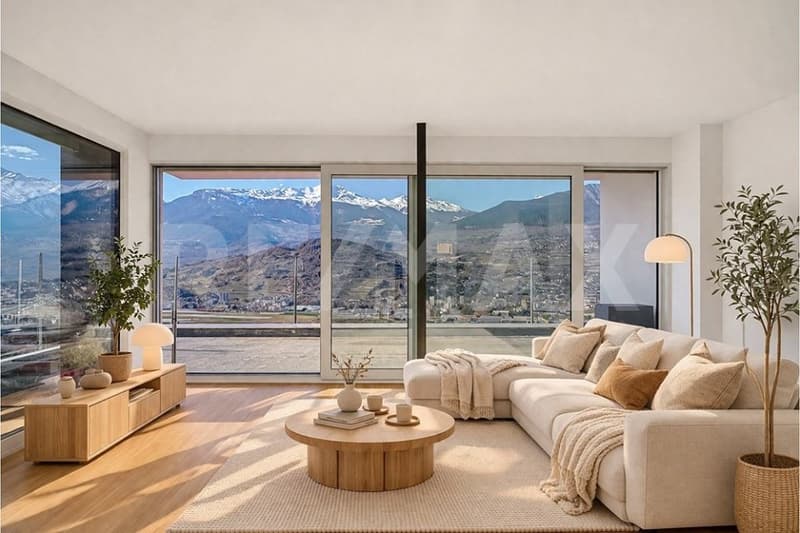 Penthouse neuf | 4.5p 128m² + terrasse panoramique 150m² sur 2 côtés  Hauteurs de Sion (2)