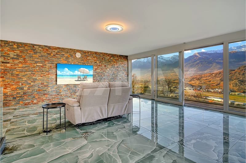 Villa neuve 2025 | Duplex 4.5p 151m² terrasse vitrée | Vue vallée du Rhône  Hauteurs de Sion (4)