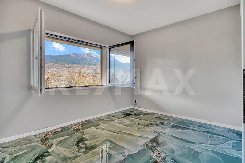 Villa neuve 2025 | Duplex 4.5p 151m² terrasse vitrée | Vue vallée du Rhône  Hauteurs de Sion (6)