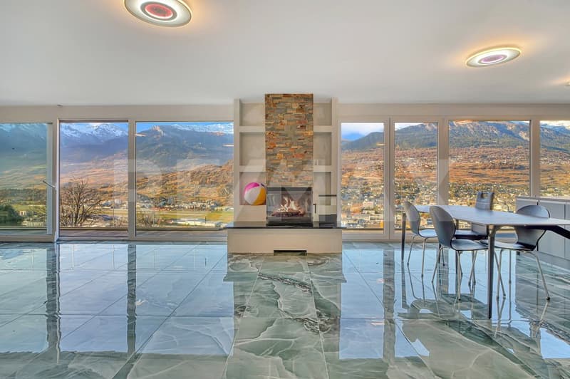 Villa neuve 2025 | Duplex 4.5p 151m² terrasse vitrée | Vue vallée du Rhône  Hauteurs de Sion (3)