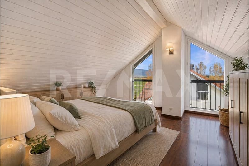 Duplex dernier étage | Plafond cathédral, vue 180 Alpes & campagne  Région Rolle/Nyon (4)