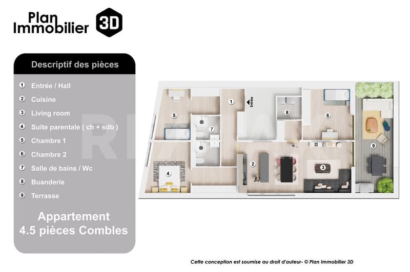 PROMOTION EN VENTE SUR PLAN LOT B5, APPARTEMENT 4,5 PIÈCES AVEC LOGGIA (5)