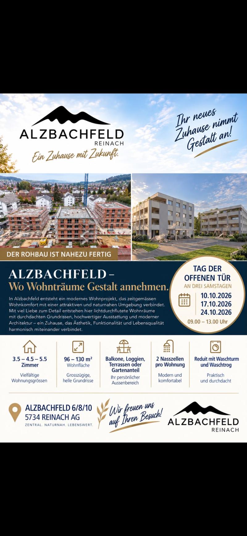 Neubau-Eigentumswohnung «Alzbachfeld» – Moderne 5.5-Zimmer-Wohnung in Reinach AG (1)