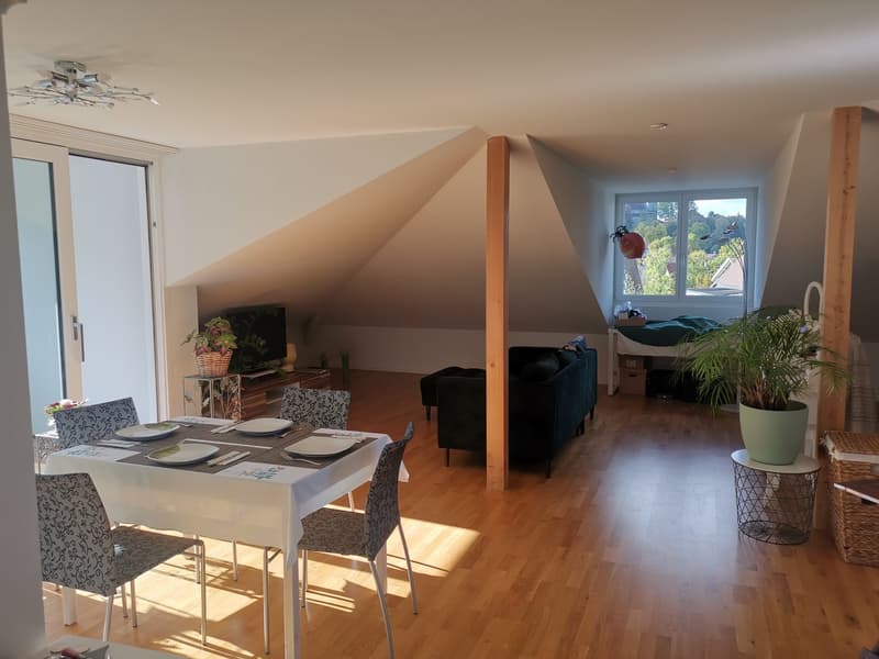 Charmante 1.5-Zimmer-Dachwohnung mit Balkon in Burgdorf (2)