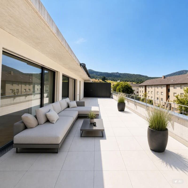 Unsere letzte Attika wartet auf Sie 80m2 Terrasse und toller Ausblick (1)