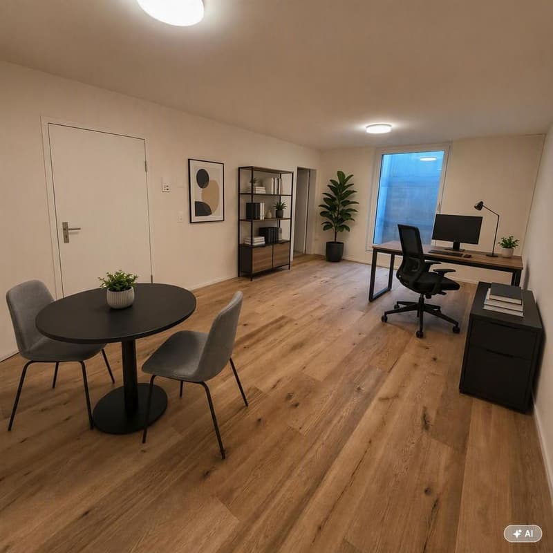 Modernes 1-Zimmer-Büro/Hobbyraum im Untergeschoss in Balsthal (3)