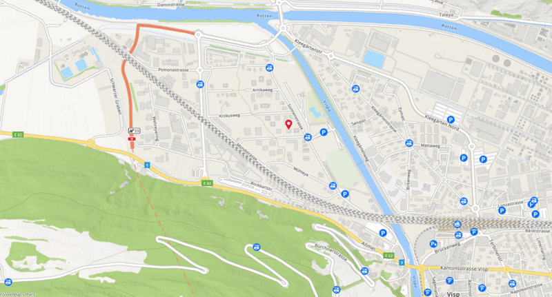 Parcheggio esterno in affitto in posizione centrale / Visp West (4)