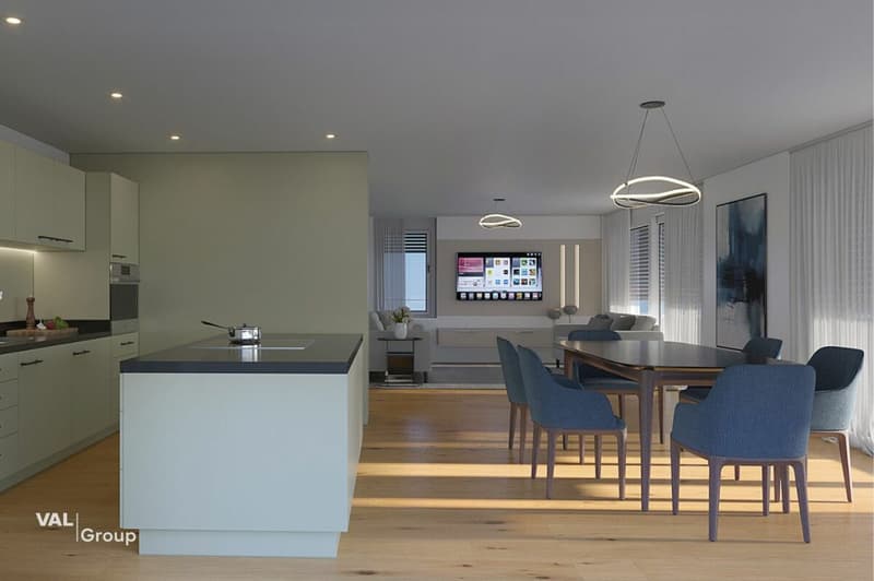 Vivre au-dessus des toits de Brig-Glis : Appartement spacieux de 141 m2 avec style, charme et vue imprenable (5)