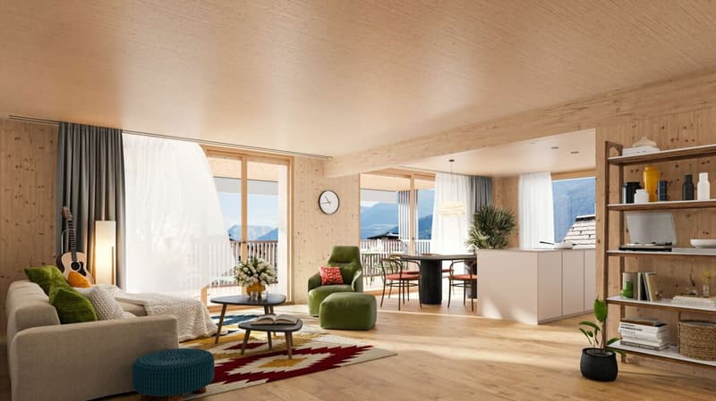 Appartement d'attique exceptionnel de 5,5 pièces à Steg (8)