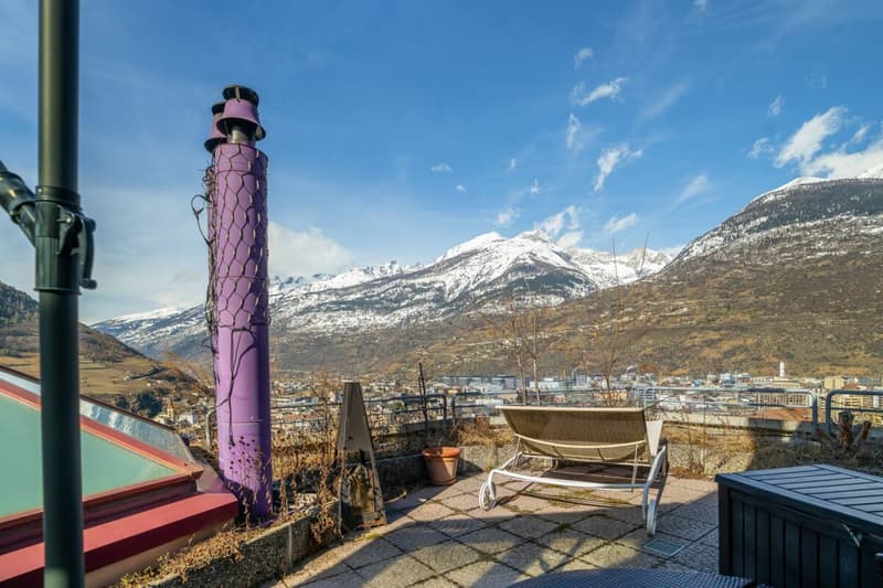 Exclusive 5.5-room terrace apartment with lift directly into the apartment - privileged view location in Visp (18)