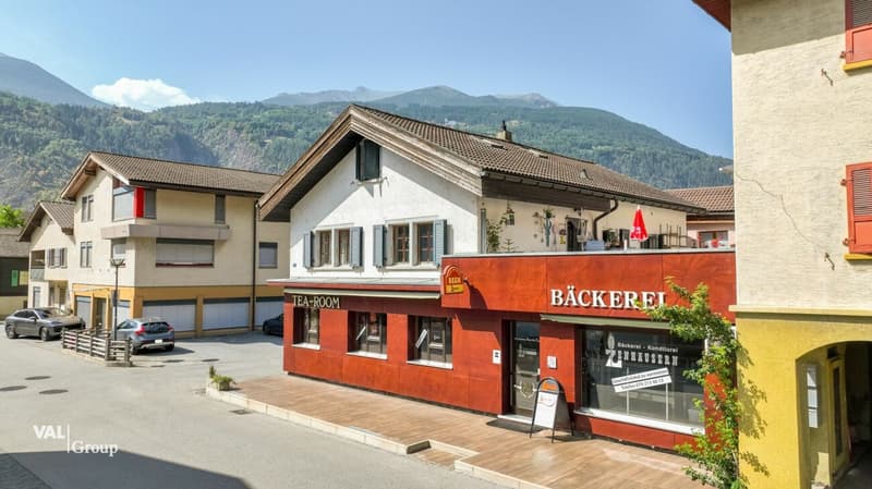 Gewerberäumlichkeiten mit Charme und Potential im Zentrum von Raron (1)