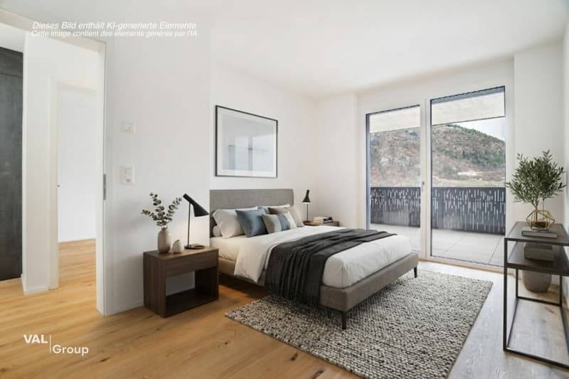 Unique 4.5-room attic apartment in Visp - modern living with the best view (8)