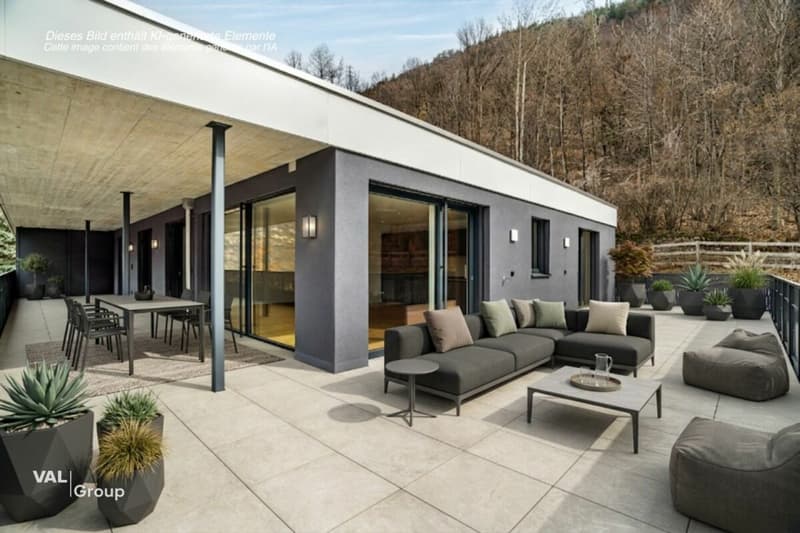 Unique 4.5-room attic apartment in Visp - modern living with the best view (13)