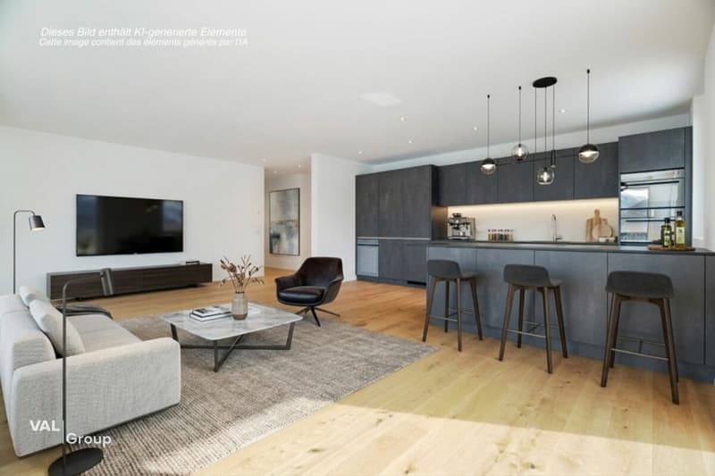 Unique 4.5-room attic apartment in Visp - modern living with the best view (3)