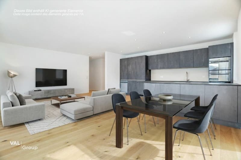 Unique 4.5-room attic apartment in Visp - modern living with the best view (2)