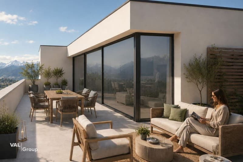 Splendid attic, with two beautiful terraces and private garden on the ground floor (1)