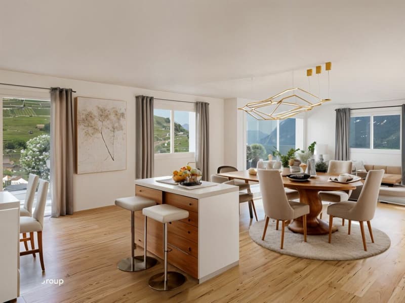 Beautiful 4.5-room apartment bright and spacious in the heart of the village (5)