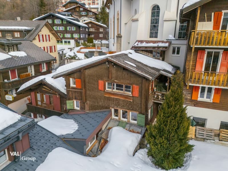 Traditional Valais house in the village center of Leukerbad (10)