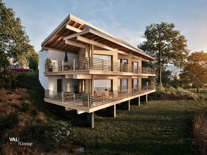 Licht, ruhige Umgebung und unvergleichliche Aussicht für dieses Minergie-P-Projekt (1)